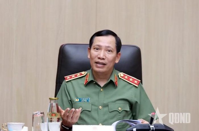 Thượng tướng Lê Văn Tuyến phát biểu chỉ đạo hội nghị.