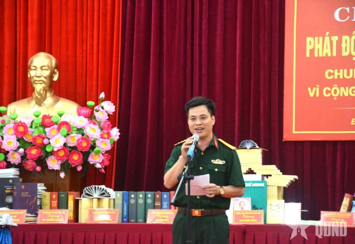 Đại tá, nhà báo Nguyễn Văn Hải phát biểu.