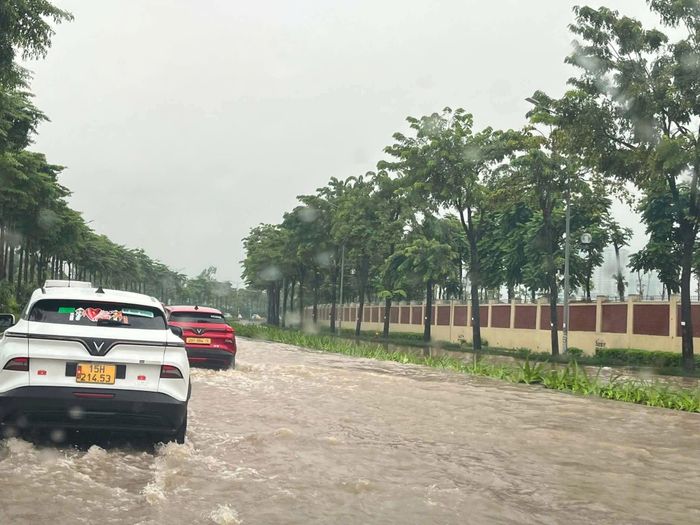 Khu vực đường Phạm Tu bị ngập nặng. Ảnh: NGƯỜI DÂN CUNG CẤP