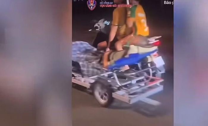 Ảnh vi phạm giao thông của ông N. V.T (Ảnh cắt từ clip)