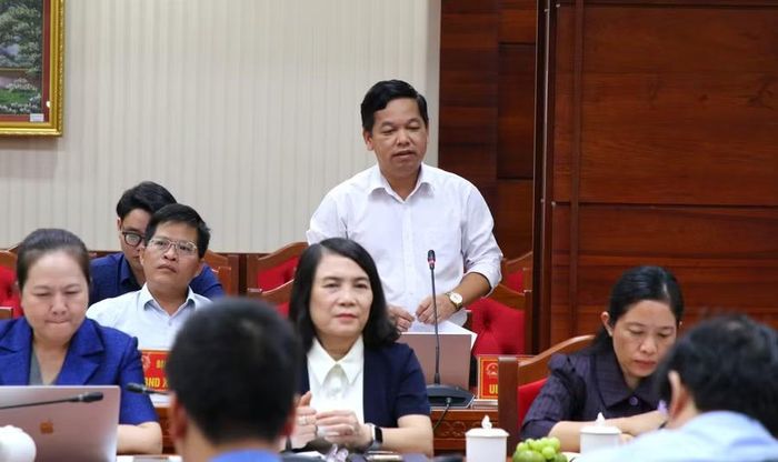 Ông Nguyễn Văn Hiếu, Chủ tịch UBND xã Ia Lốp kiến nghị. (Ảnh: Thành Tâm)