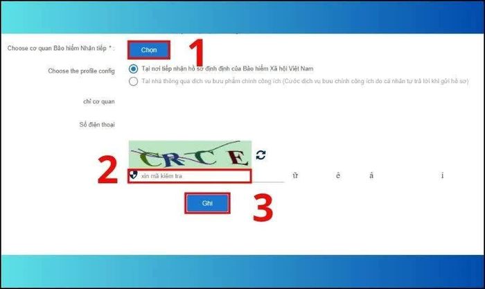 Cuối cùng, nhập mã captcha.
