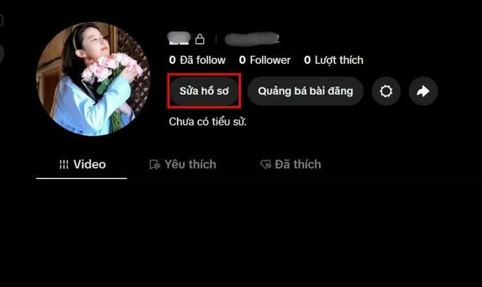 Truy cập phần chỉnh sửa thông tin.