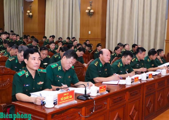 Các đại biểu dự hội nghị tại điểm cầu Bộ Tư lệnh Bộ đội Biên phòng. Ảnh: Dân Chủ