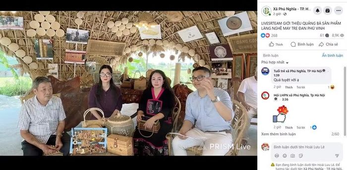 Fanpage xã Phú Nghĩa ghi nhận hàng nghìn lượt xem và hàng trăm lượt tương tác