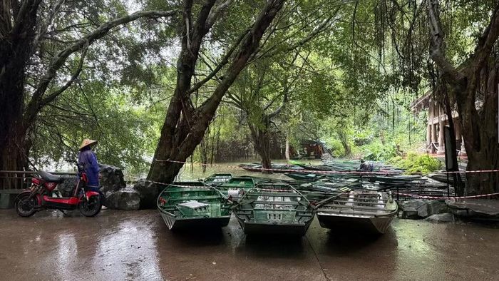 Khu du lịch sinh thái Tràng An sáng 17/9. Ảnh: Sở Du lịch tỉnh Ninh Bình