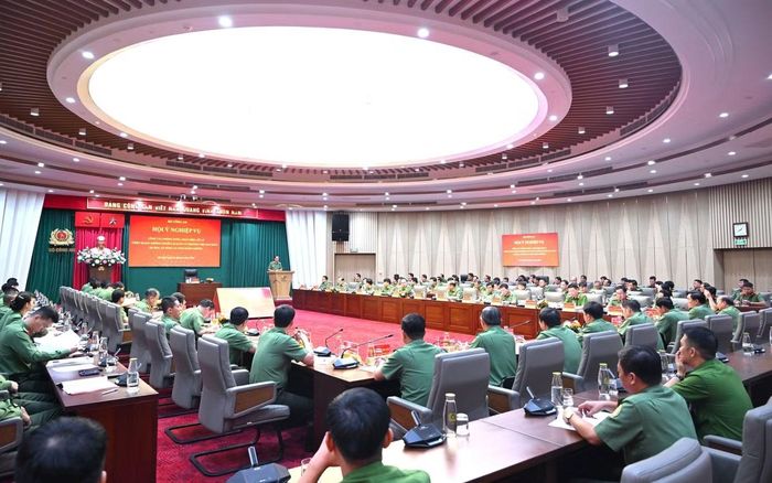 Các đại biểu dự Hội ý nghiệp vụ. Ảnh: BCA