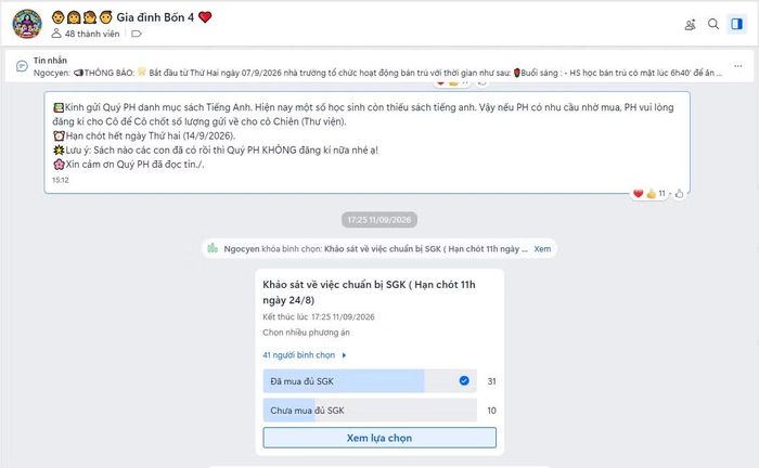 Lần khảo sát gần nhất của một lớp học tại TPHCM vẫn còn nhiều em chưa có đủ SGK dù năm học đã bắt đầu được 1 tuần.
