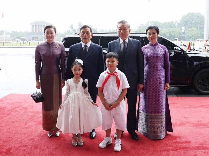 Tổng Bí thư, Chủ tịch nước Tô Lâm và phu nhân Ngô Phương Ly chủ trì lễ đón Nhà Vua Thái Lan Maha Vajiralongkorn và Hoàng hậu Suthida. Ảnh: TTXVN