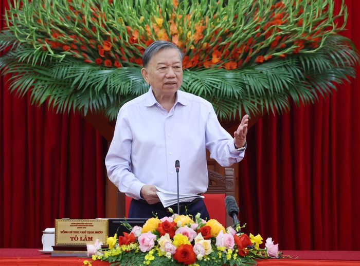 Tổng Bí thư, Chủ tịch nước Tô Lâm phát biểu tại phiên họp. Ảnh: TTXVN
