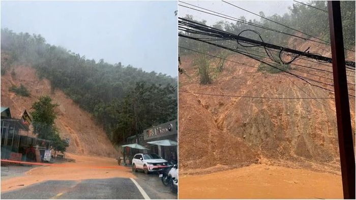 Nhiều điểm sạt lở tại xã Quan Sơn. 