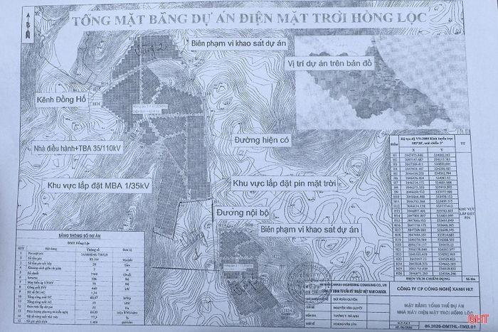 Ranh giới khu vực theo UBND xã Hồng Lộc được xác định: phía Bắc giáp đất trồng cây hằng năm do UBND xã quản lý; phía Nam giáp đất sản xuất nông nghiệp của các hộ dân thuộc thôn Quan Nam, thôn Thượng Phú; phía Đông giáp đường giao thông; phía Tây giáp khu vực quy hoạch vật liệu san lấp vùng Đồng Nỏ, thôn Trường An. Trong ảnh: Dự kiến triển khai dự án ở vùng 2 (hơn 43ha) và vùng 3 (hơn 10ha). 