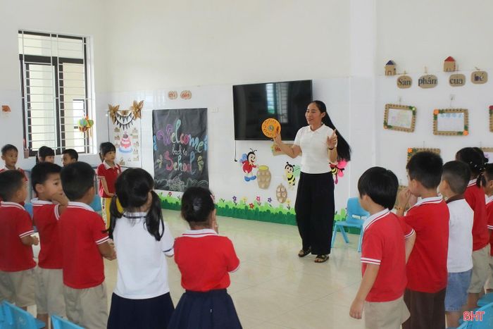 Qua rà soát, Trường Mầm non Đặng Văn Kiều (xã Cẩm Bình) dự kiến có 1.048 trẻ ăn bán trú.