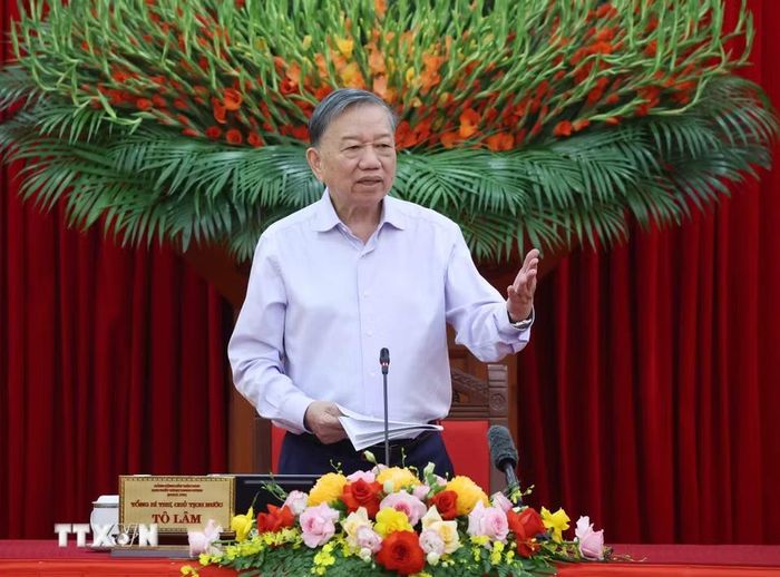Tổng Bí thư, Chủ tịch nước Tô Lâm phát biểu. (Ảnh: Thống Nhất/TTXVN)