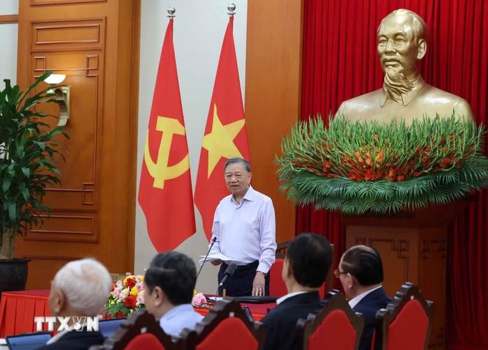 Tổng Bí thư, Chủ tịch nước Tô Lâm phát biểu. (Ảnh: Thống Nhất/TTXVN)