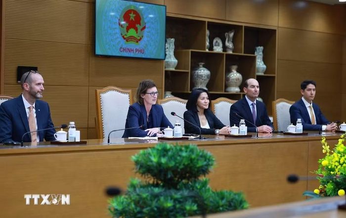 Bà Fiona Bassett, Tổng Giám đốc Điều hành FTSE Russell phát biểu. (Ảnh: Dương Giang/TTXVN)