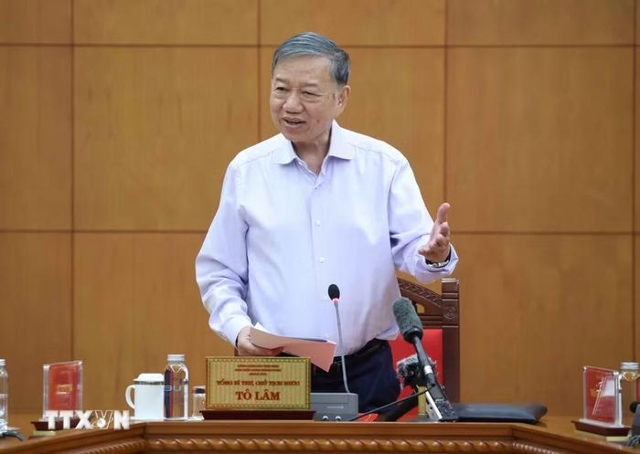 Tổng Bí thư, Chủ tịch nước Tô Lâm phát biểu chỉ đạo. (Ảnh: Thống Nhất/TTXVN)