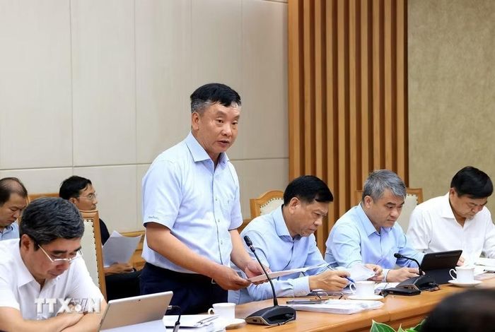 Phó Chủ tịch Ủy ban Nhân dân thành phố Hải Phòng Trần Văn Quân phát biểu. (Ảnh: Tuấn Anh/TTXVN)