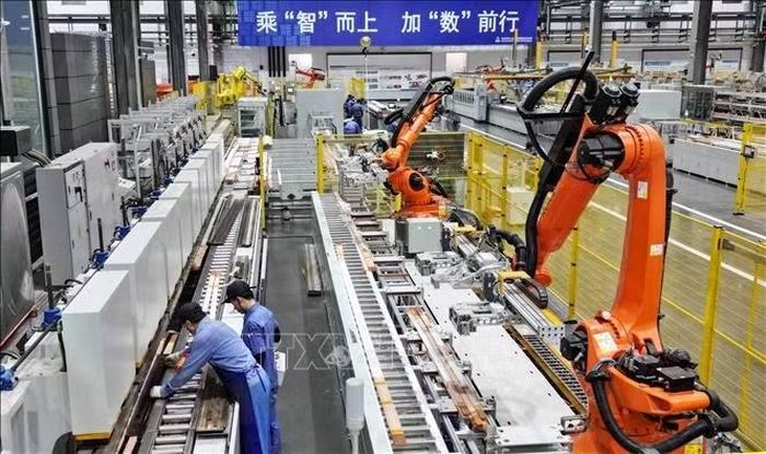 Quang cảnh một nhà máy của doanh nghiệp ở Cáp Nhĩ Tân, tỉnh Hắc Long Giang, Trung Quốc. Ảnh: THX/TTXVN