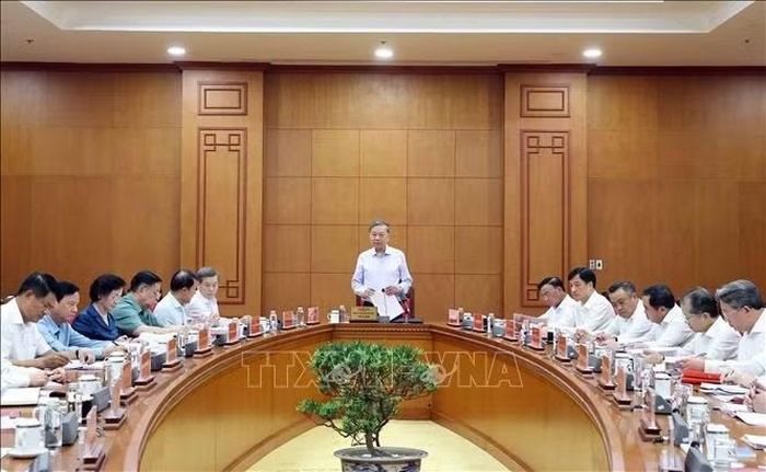 Tổng Bí thư, Chủ tịch nước Tô Lâm phát biểu chỉ đạo. Ảnh: Thống Nhất/TTXVN