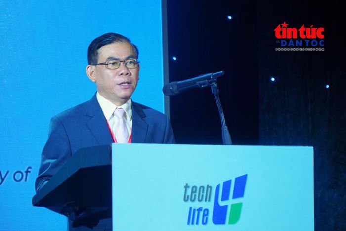 Ông Huỳnh Văn Tùng, Trưởng Đại diện Văn phòng phía Nam Bộ Khoa học và Công nghệ, phát biểu tại sự kiện.