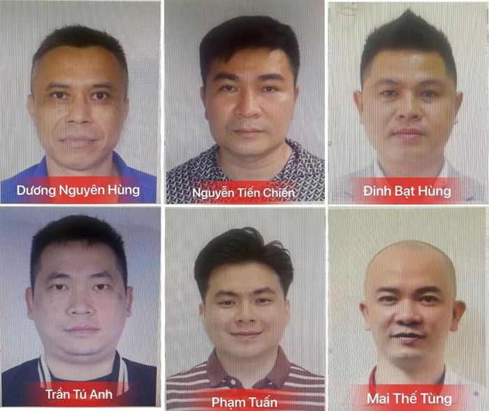 Các đối tượng trong vụ án. Ảnh: Công an Tp.Hà Nội.