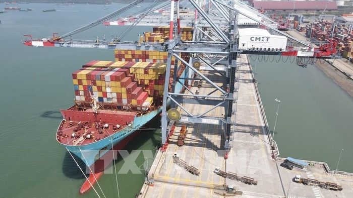 Cảng Quốc tế Cái Mép. Ảnh: Huỳnh Sơn - TTXVN