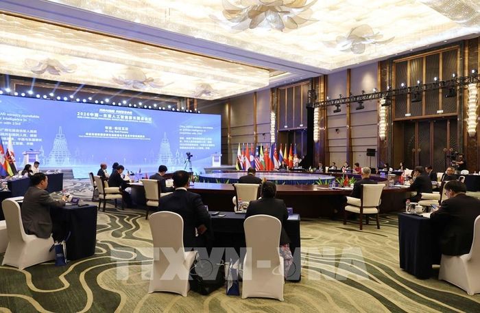 Toàn cảnh Hội nghị Bàn tròn Bộ trưởng Trung Quốc - ASEAN về Trí tuệ nhân tạo năm 2026. Ảnh: Công Tuyên-PV TTXVN tại Trung Quốc