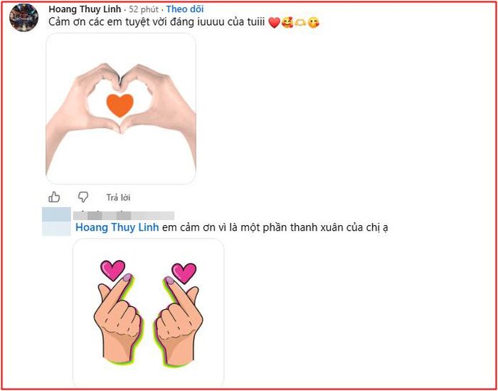 Hoàng Thùy Linh trực tiếp gửi lời chúc mừng đến FC.