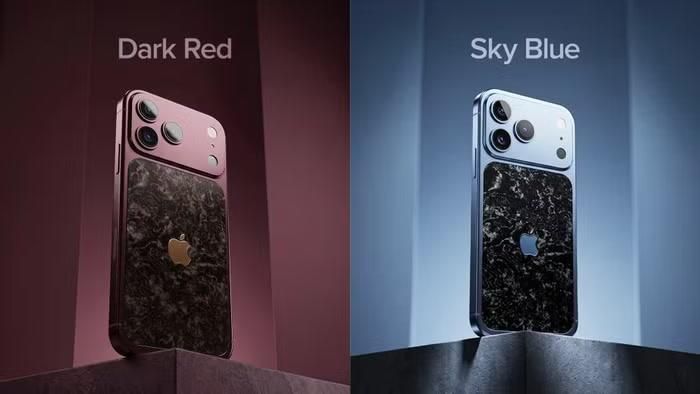 Nhóm sợi carbon composite gồm sky blue và dark red