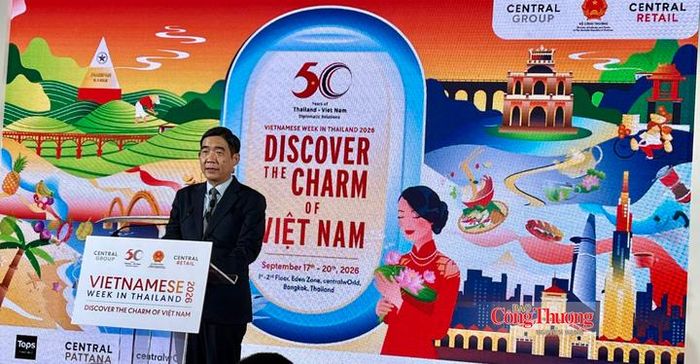 Ông Phạm Việt Hùng, Đặc mệnh toàn quyền Việt Nam tại Thái Lan phát biểu tại sự kiện.