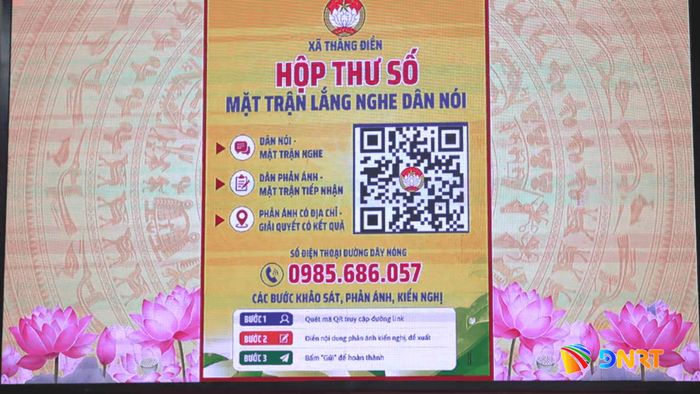 Hộp thư số của Mặt trận xã Thăng Điền. Ảnh: GIANG BIÊN