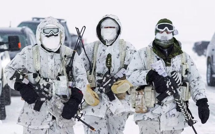 Quân nhân Canada ở vùng Bắc cực. Ảnh: Reuters.