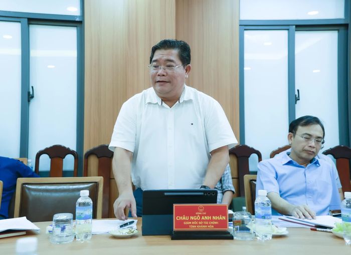 Lãnh đạo Sở Tài chính phát biểu tại cuộc làm việc.