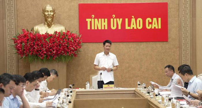 Đồng chí Nguyễn Thế Phước - Phó Bí thư Tỉnh ủy, Chủ tịch Ủy ban MTTQ Việt Nam tỉnh, Trưởng Ban Chỉ đạo kết luận buổi làm việc.