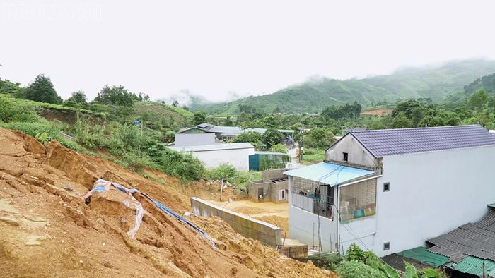 Khu vực sạt lở ở thôn Nậm Búng xã Gia Hội tỉnh Lào Cai.