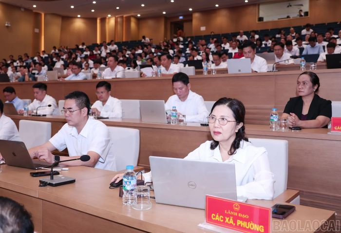 Đại biểu dự hội nghị tiếp xúc cử tri.