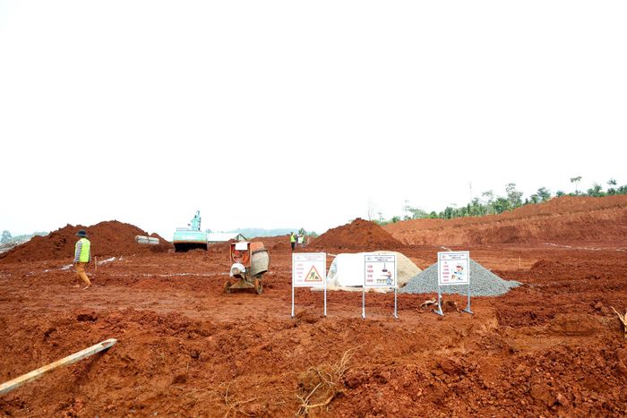 Theo báo cáo, dự án đang chậm 30 ngày so với tiến độ thi công tổng thể