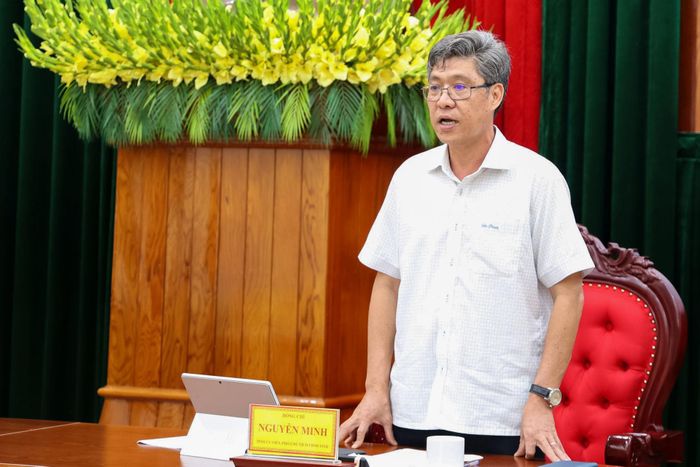Phó Chủ tịch UBND tỉnh Lâm Đồng Nguyễn Minh kết luận buổi làm việc