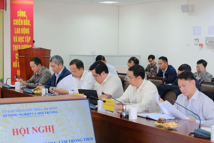 Đại diện lãnh đạo các sở, ngành tham dự buổi làm việc