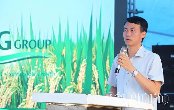 Lãnh đạo Sở Nông nghiệp và Môi trường phát biểu tại hội nghị.