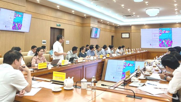 Các đại biểu thảo luận tại cuộc họp.