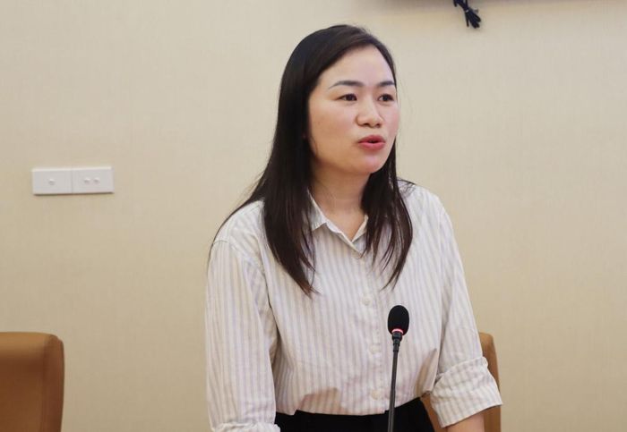 Bà Nguyễn Minh Kim, Chuyên viên Phòng Giám sát và Kiểm tra Cục Phòng, chống rửa tiền, Ngân hàng Nhà nước Việt Nam