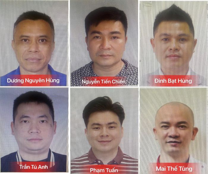 Các đối tượng trong vụ án.