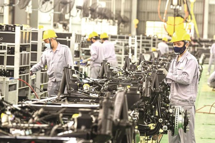 Nhà máy sản xuất, lắp ráp ô tô Trường Hải thuộc Tập đoàn Thaco. Ảnh: Đức Thanh