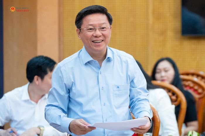 Phó Trưởng Ban Thường trực Ban Tuyên giáo Trung ương Trần Thanh Lâm phát biểu. Ảnh: Phạm Thắng
