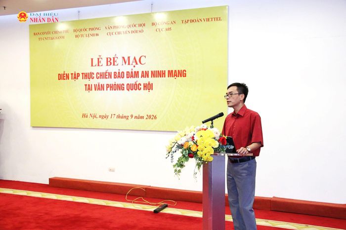 Đại diện các đơn vị tham gia diễn tập phát biểu ý kiến. Ảnh: Đắc Trường