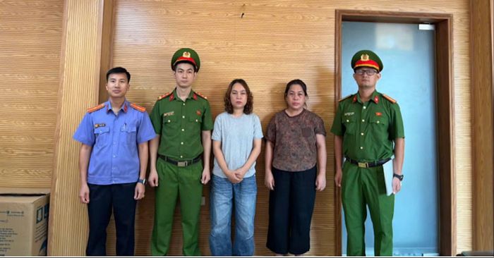 Hai đối tượng tại cơ quan Công an.