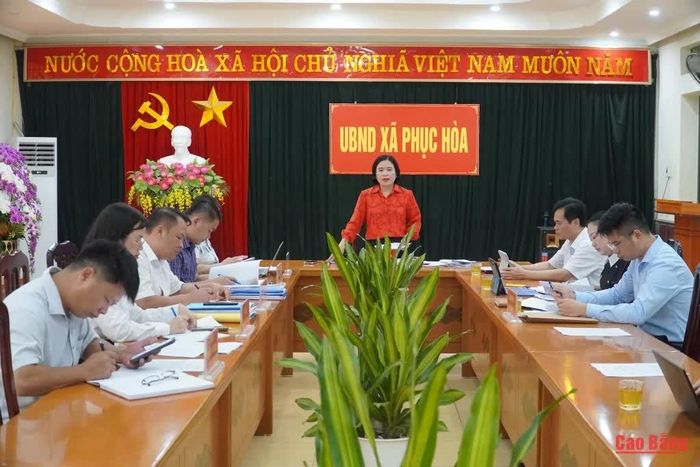 Đoàn giám sát Ban Kinh tế - Ngân sách, HĐND tỉnh làm việc với xã Phục Hòa.