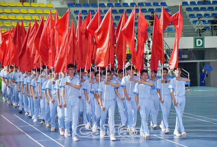  Tổng duyệt nghi thức rước kiệu chân dung Chủ tịch Hồ Chí Minh và nghi thức diễu hành của khối hồng kỳ.